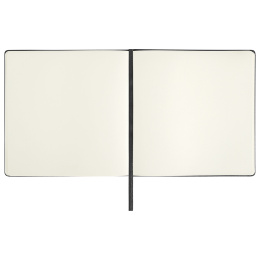 Скетчбук, слоновая кость 140 г/м2 200х200 мм, 80 л., КОЖЗАМ, резинка, BRAUBERG ART CLASSIC, черный, 113196