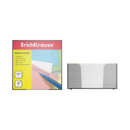 Бумага для заметок ErichKrause, 90x90x50 мм, белый, в пластиковой подставке