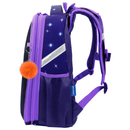 Ранец BRAUBERG UP, 2 отделения, с брелоком, "Bright fox", 36х28х15 см, 274665