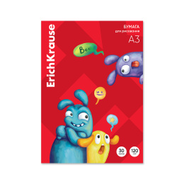 ErichKrause картон қалтасындағы сурет қағазы Көңілді достар, A3, 30 парақ