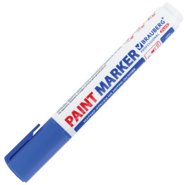 Маркер-лак бояуы (paint marker) 6 мм, көк, НИТРО негізі, BRAUBERG Professional PLUS EXTRA, 151453