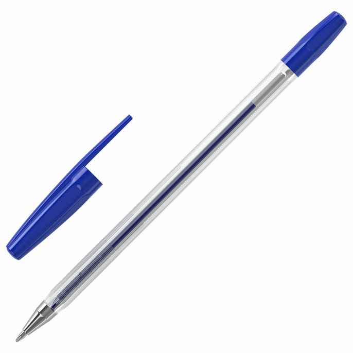 BRAUBERG "M-500 CLASSIC" шарикті қаламдар, жиынтығы 10 дана, көк, түйін 0,7 мм, жазу сызығы 0,35 мм, 143454