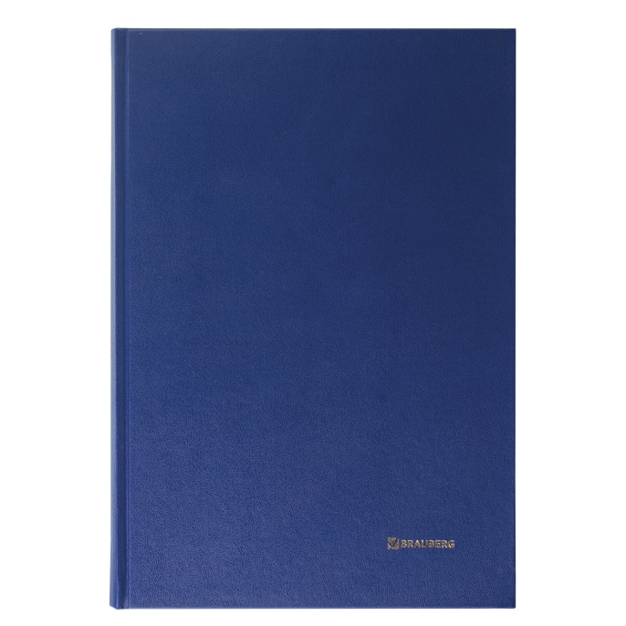 Книга учета 144 л., линия, твердая, бумвинил, блок офсет, А4 200х290 мм, BRAUBERG, синий, 130227