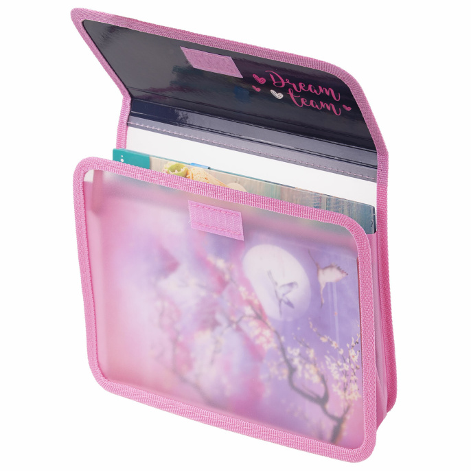 JUNLANDIA A5 ноутбук қалтасы, пластик, 2 бөлім, Velcro клапаны, "Dream Team", 271490
