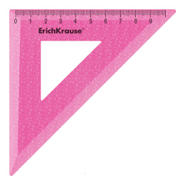 Угольник пластиковый ErichKrause Блёстки, 45°/9см, ассорти (в коробке-дисплее по 42 шт)