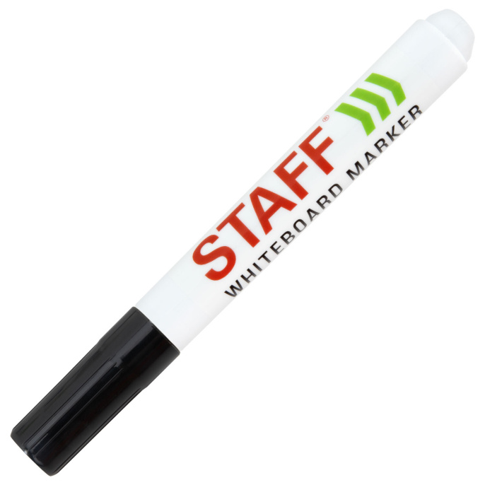 Маркер стираемый для белой доски ЧЕРНЫЙ, STAFF "BASIC" WBM-200, 1-3 мм, 152638