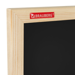60х90 см магнитті бор тақтасы, қара, ағаш жақтау, BRAUBERG "Wood", 238804