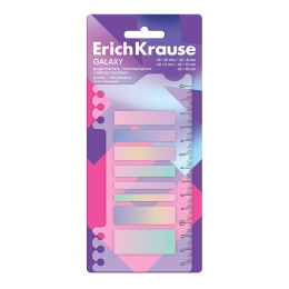Клейкие закладки пластиковые ErichKrause Галактика, 45Х10 мм, 45Х8 мм, 45Х5 мм, 45Х13 мм,45Х18 мм, 160 листов