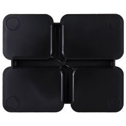 Подставка-органайзер BRAUBERG COMPACT, 4 отделения, 92х114х102 мм, черная, 238102