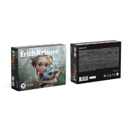 Гуашь ErichKrause Сиқырлы үй жануарлары 12 түсті, әрқайсысы 20 мл (қорапта 12 дана)