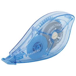 Корректирующая лента BRAUBERG PRO, 5 мм х 20 м, механизм перемотки, корпус синий, блистер, 272492