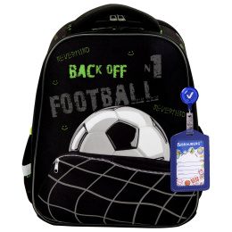 Ранец BRAUBERG FIT, 2 отделения, "Mesh goal", 3D-панель, 38х27х14 см, 274384