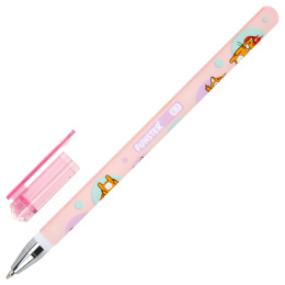 Ручка шариковая с принтом FUNSTER (ФАНСТЕР) STICK "КОТ-ЭНТУЗИАСТ", СИНЯЯ, SOFT TOUCH покрытие, узел 0,7 мм, линия 0,35 мм, 144398
