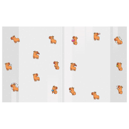 Обложки "CAPYBARAS" для тетрадей и дневников, КОМПЛЕКТ 10 шт., ПЛОТНЫЕ, 210х350 мм, 110 мкм, FUNSTER (ФАНСТЕР), 274087