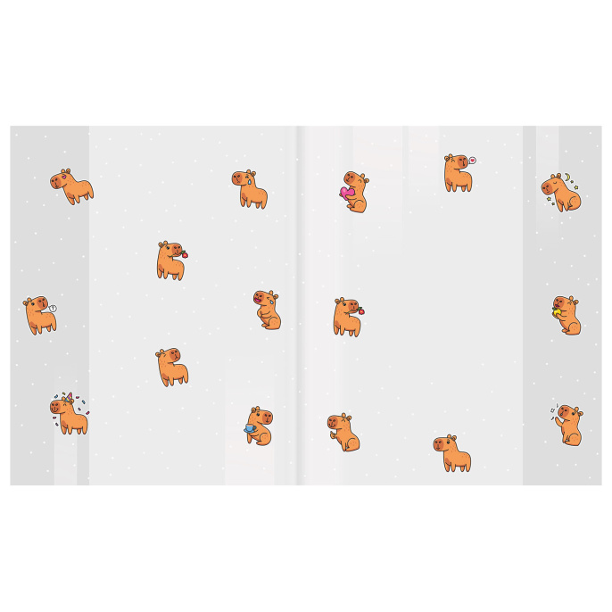 Обложки "CAPYBARAS" для тетрадей и дневников, КОМПЛЕКТ 10 шт., ПЛОТНЫЕ, 210х350 мм, 110 мкм, FUNSTER (ФАНСТЕР), 274087