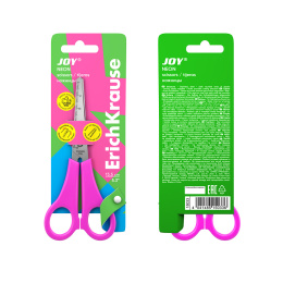 Ножницы ErichKrause JOY® Неон, 13.5см, ассорти (в блистере по 1 шт.)