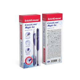 Ручка гелевая сo стираемыми чернилами ErichKrause ErgoLine® Магия Льда с эргономичным хватом 0.5, цвет чернил синий (в коробке по 10 шт.)