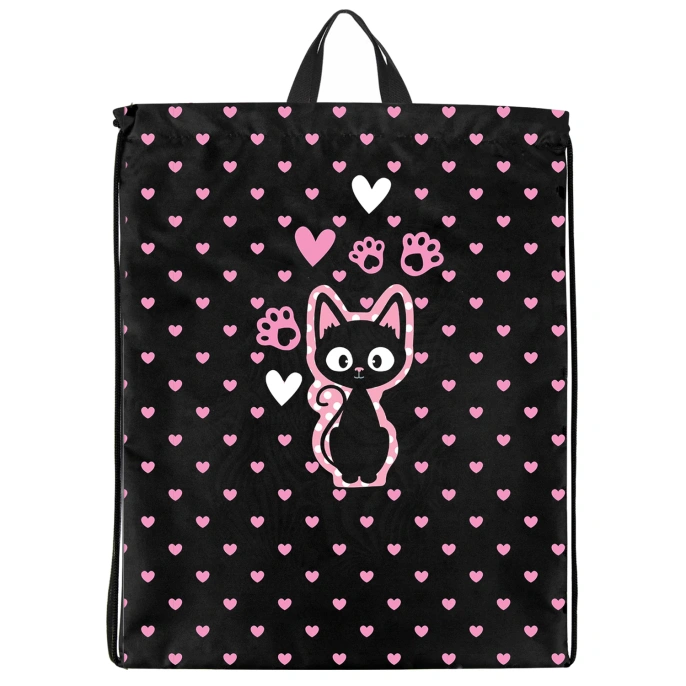 Мешок для обуви BRAUBERG KIDS, с петлей, 42х34 см, "Amazed cat", 271629