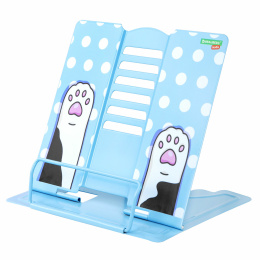 Подставка для книг и учебников большая BRAUBERG KIDS "Lil Paws", регулируемый угол наклона, металлическая, 238053