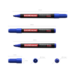 ErichKrause p-300 тұрақты маркері, сия Түсі Көк (12 қорапта)