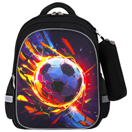 Brauberg kids mind рюкзактары, 2 бөлім, "Football", 40х28х18 см, 273178