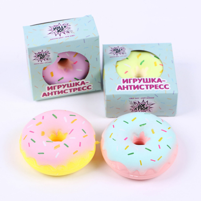Игрушка-антистресс "ПОНЧИК", 8 см, ассорти, 4 цвета, дисплей, JOLLY JOT (ДЖОЛЛИ ДЖОТ), 665795