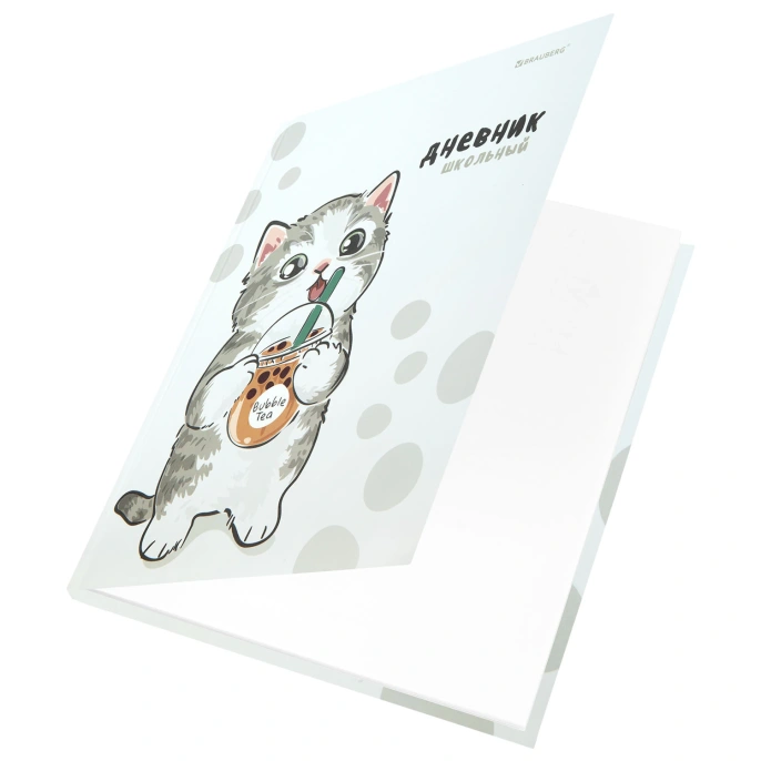 Дневник 1-11 класс 40 л., твердый, BRAUBERG, матовая ламинация, "Котёнок", 107601