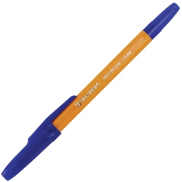 BRAUBERG "Carina Orange" шарикті қаламы, көк, корпусы қызғылт сары, түйіні 1 мм, жазу сызығы 0,5 мм, 141668