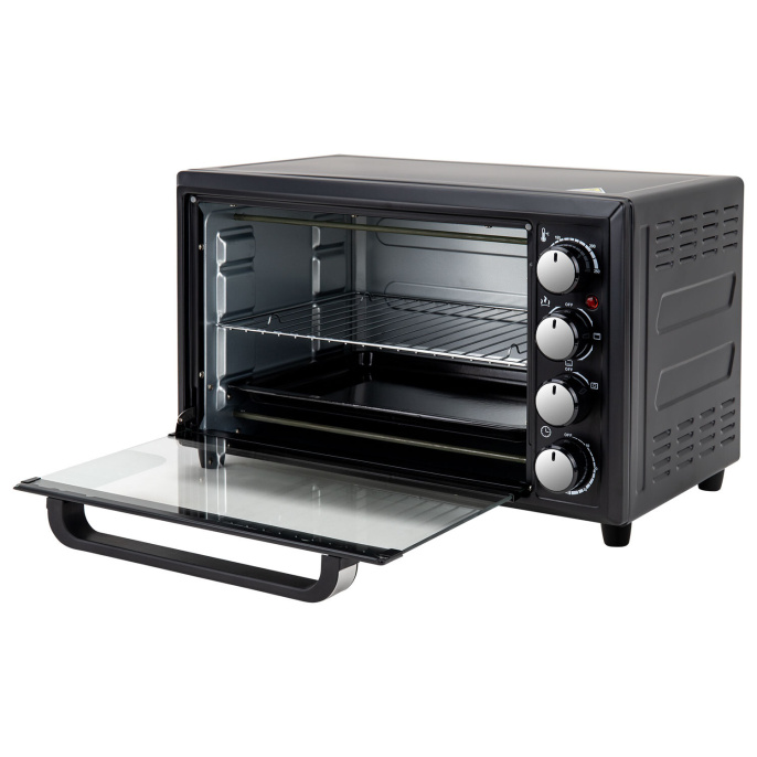 Мини-печь электрическая SONNEN EO-HL33, 1800 Вт, 33 л, 3 режима нагрева, таймер, механическое управление, черная, 458305