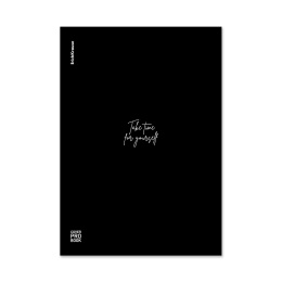 Тетрадь общая ученическая с пласт. обл. на скобе ErichKrause CoverProBook® Слова, текстура песок, черный, А4, 48 л., клетка_МИКС