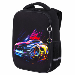 Brauberg light сөмкесі, 1 бөлім, салпыншақпен, "Neon drift", 36x26x13 см, 272027
