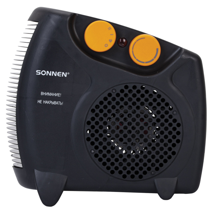 SONNEN fh06 желдеткіш жылытқышы, 1000/2000 Вт, 2 қыздыру режимі, желдету режимі, қара / қызғылт сары, 457781
