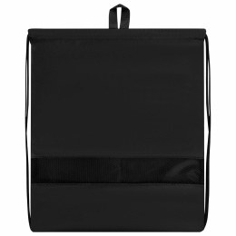 Мешок для обуви BRAUBERG БОЛЬШОЙ, с ручкой, карман на молнии, сетка, 49х41 см, "Black and White", 273452