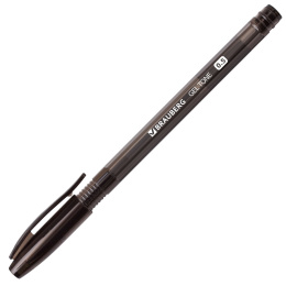 Ручка гелевая BRAUBERG "Gel Tone", ЧЕРНАЯ, корпус тонированный, игольчатый узел 0,5 мм, линия письма 0,35 мм, 141517