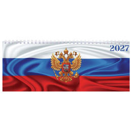 Планинг күні 2027 285х112 мм, STAFF, тарақ, картон мұқабасы, 64 Парақ, "Ресей", 117852