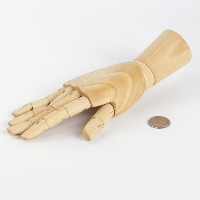 Манекен көркем BRAUBERG ART CLASSIC "қол", биіктігі 25 см., әйел оң, ағаш, 191299