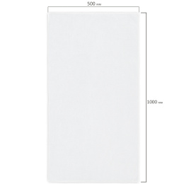 Салфетка из МИКРОФИБРЫ 50х100 см, WHITE ULTRA DENSE OVERLOCK, белая, 280 г/м2, LAIMA HOME, 608226