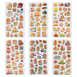 "Капибара" зефир жапсырмалары, 18х9, 5 см, ассорти 6 түрі, FUNSTER (FUNSTER), 666093