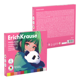 Пластилин классикалық ErichKrause панда құшағы 12 түсті, 180 г (қорапта 12 дана)