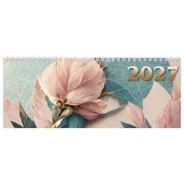 Планинг күні 2027 285х112 мм, STAFF, тарақ, картон мұқабасы, 64 Парақ, "нәзіктік", 118707