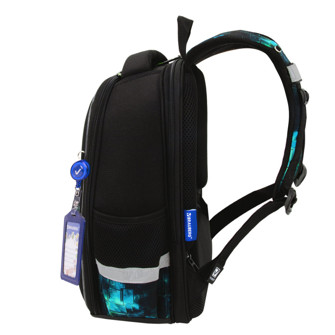 Ранец BRAUBERG FIT, 2 отделения, "Neon gamepad", 3D-панель, 38х27х14 см, 274385