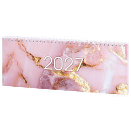 Планинг күні 2027 285х112 мм, STAFF, тарақ, картон мұқабасы, 64 Парақ, "мәрмәр", 118705