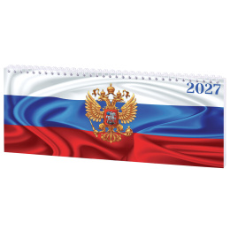 Планинг күні 2027 285х112 мм, STAFF, тарақ, картон мұқабасы, 64 Парақ, "Ресей", 117852