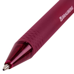 Ручка шариковая автоматическая BRAUBERG "VIVID", корпус soft-touch, СИНЯЯ, пишущий узел 0,7 мм, линия письма 0,35 мм, 144407