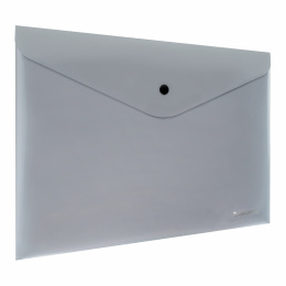 Күміс BRAUBERG "SILVER" түймесі бар конверт қалтасы, А4, мөлдір емес, берік 0,2 мм, 272884