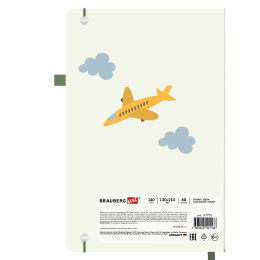 Скетчбук, слоновая кость 140 г/м2, 130х210 мм, 80 л., софт-тач, резинка, BRAUBERG ART CLASSIC, "Traveler", 117775