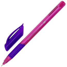 Ручка шариковая масляная с грипом BRAUBERG "Extra Glide GT Color", СИНЯЯ, трехгранная, игольчатый наконечник 0,7 мм, линия 0,5 мм, 144264