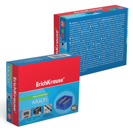 Точилка пластиковая ErichKrause Мульти, Классика, двойная, ассорти (в коробке-дисплее по 24 шт)