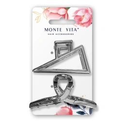 Шашқа арналған краб жиынтығы 2 дана 7 см., жылтыр, күміс Monte VITA (МОНТЕ ВИТА), 458825