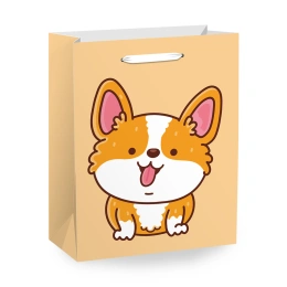 Пакет подарочный (1 штука) 18х10х23 см (M), "Corgi
